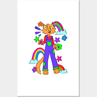 Funky Kitty!! Posters and Art